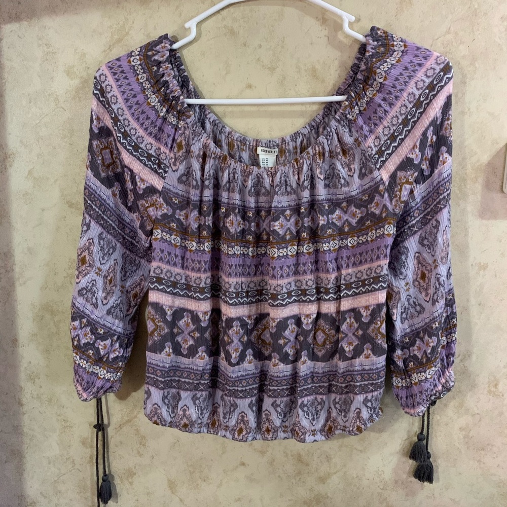 Boho cropped shirt